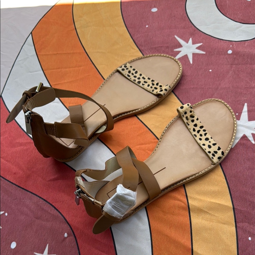 Dolce Vita Cow Hair Tan Sandals